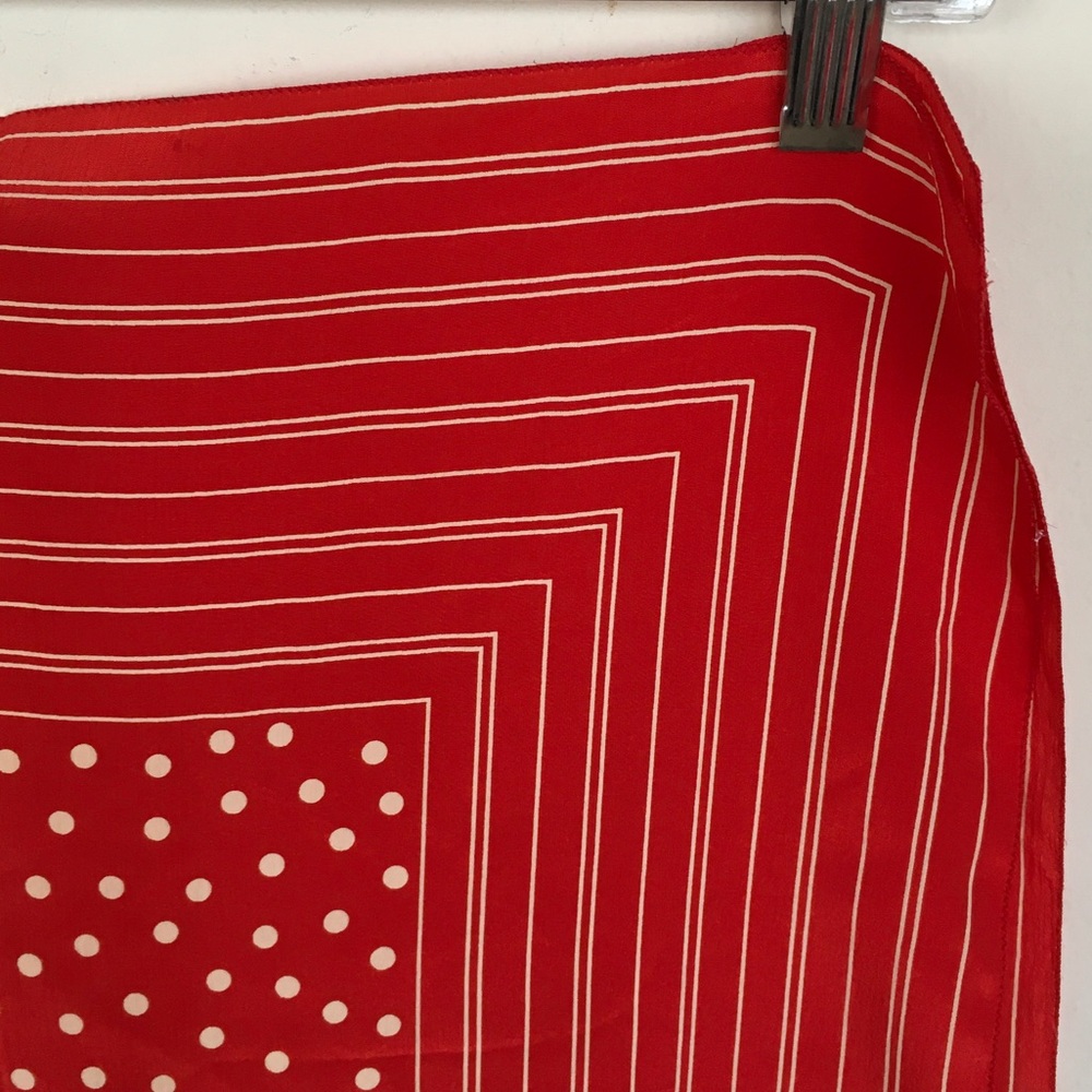Red Polka Dot & Stripe Maxi Skirt - Picture 2 of 4